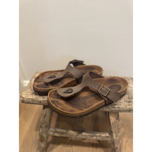 Birkenstock Gizeh 245 Habana Oiled Leather Thong Sandals EU 38 US 7-7.5 EUC - Picture 16 of 16
